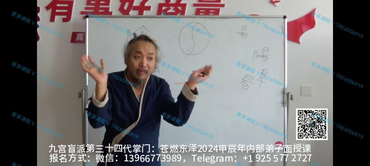 (盲派命理)最新引进 苍然东泽 2024年弟子面授课 33节视频课程+命理讲义