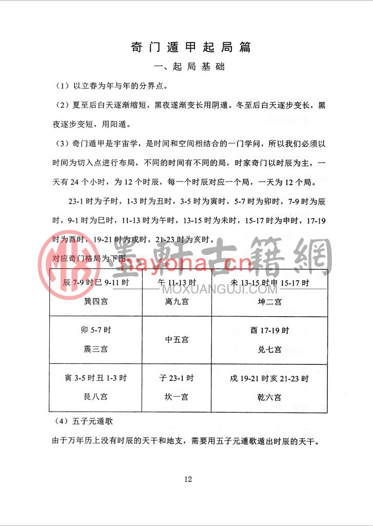 侯焱曦-奇门遁甲天书(上册)(116页) PDF下载