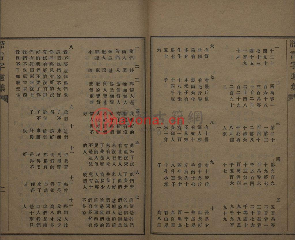 (清)语言自迩集(1册) 古籍PDF下载,国学古籍在线,国学古籍下载