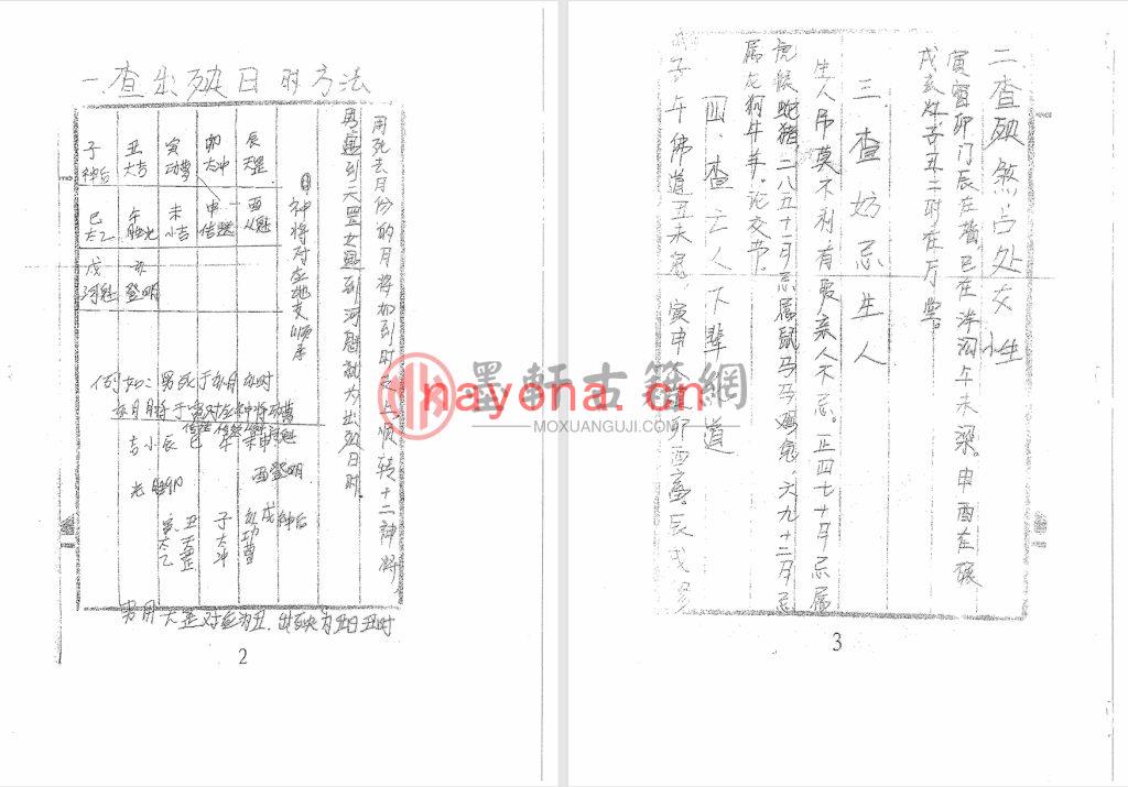 高俊波-祖传手抄《开死葬日子查镇物秘法》(69单页)