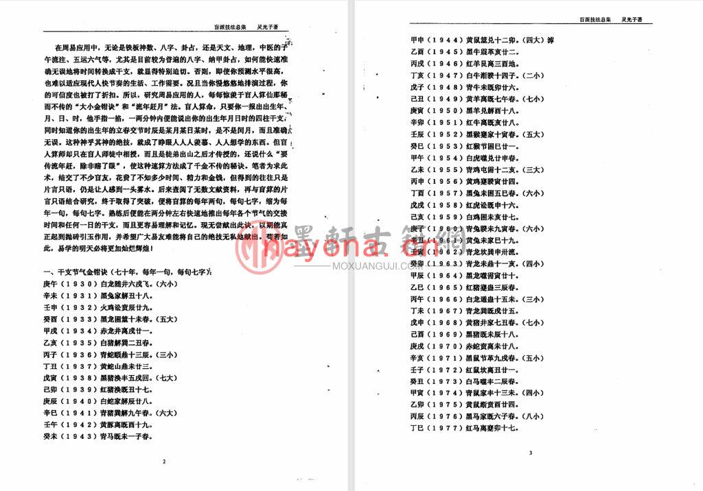 灵光子-内部资料《盲派技法总集》(132单页)