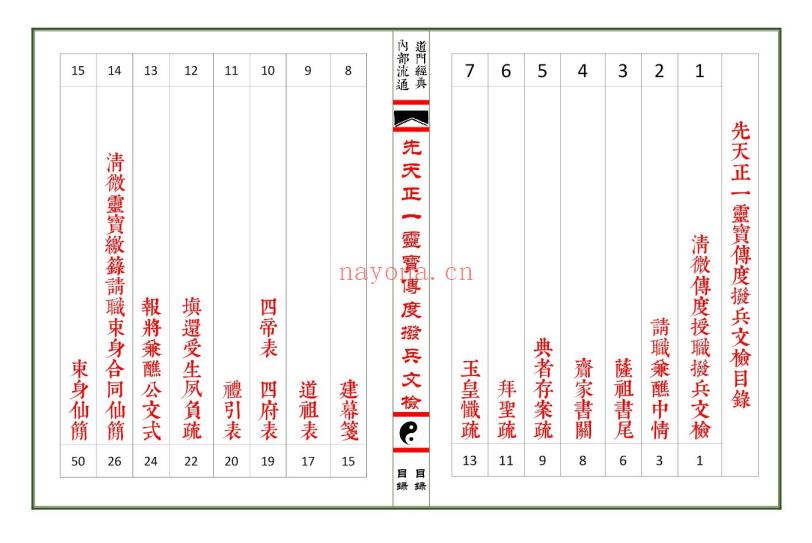 《先天正一灵宝传度拨兵文检》印刷母版 75筒子页.PDF电子版