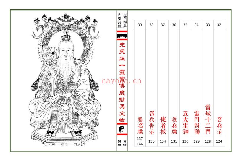 《先天正一灵宝传度拨兵文检》印刷母版 75筒子页.PDF电子版