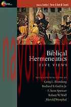 Biblical Hermeneutics : Five Views | Stanley E. Porter Jr., Beth M. Stovell