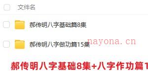 郝传明八字基础8集+八字作功篇15集两套课程合集插图