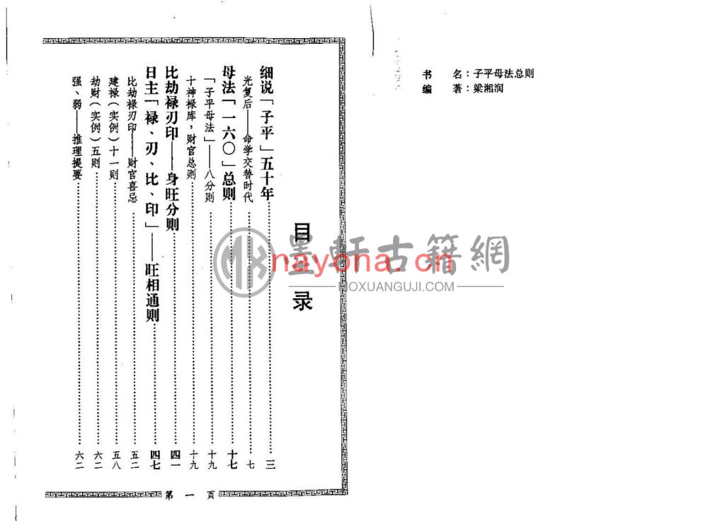 梁湘润-《子平母法总则》(219双页)