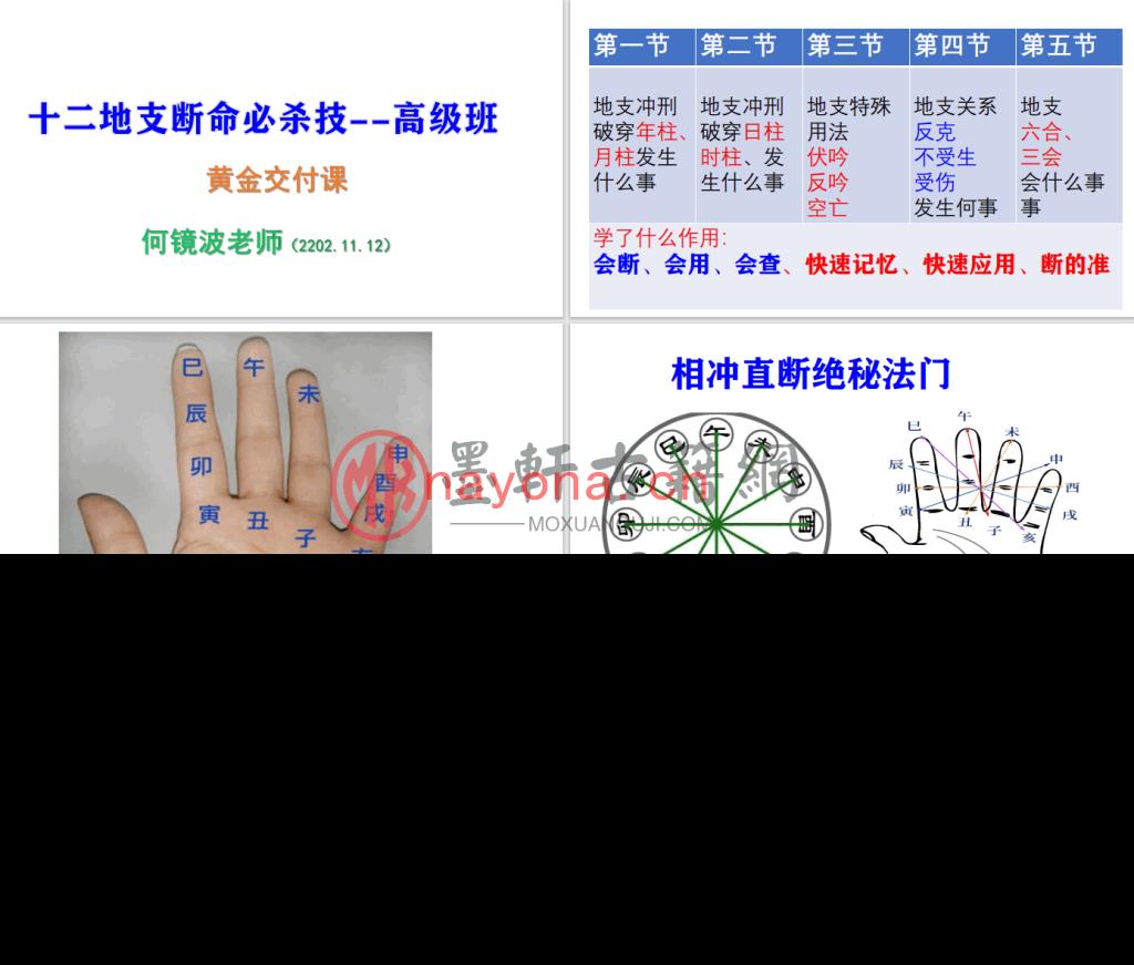 何镜波-《十二地支断命必杀技-高级班黄金交付课》(49单页)