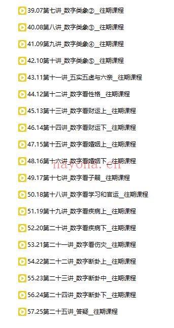 心骉老师《数字易经_生命能量》课程 57集视频