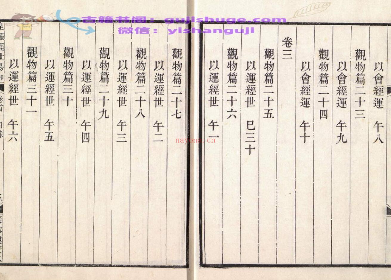 《皇极经世易知》4册 8卷