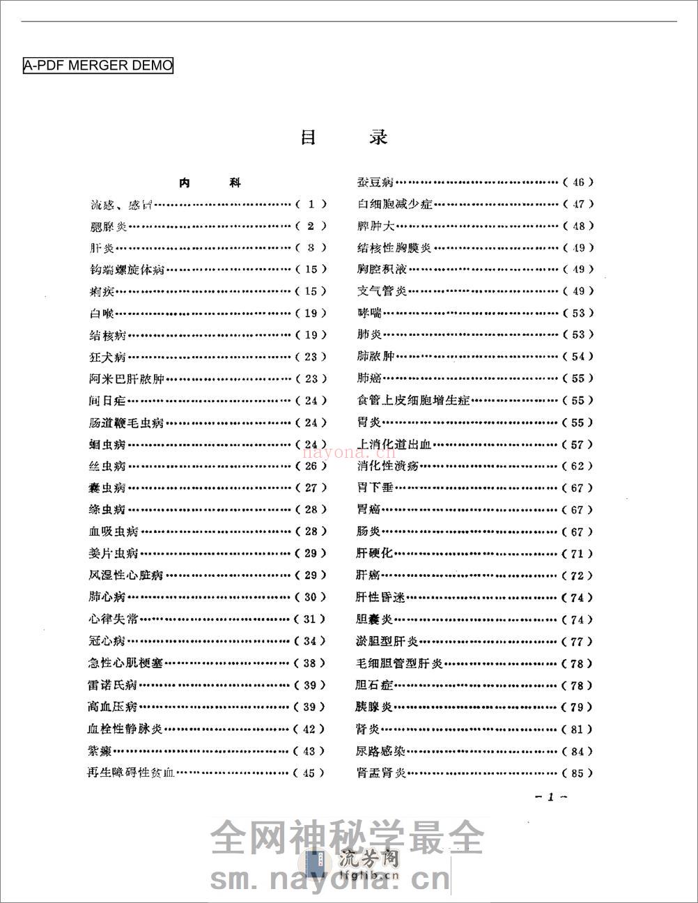 医学文摘 中医最新临床经验精华(1977-1981年) - 第1页预览图