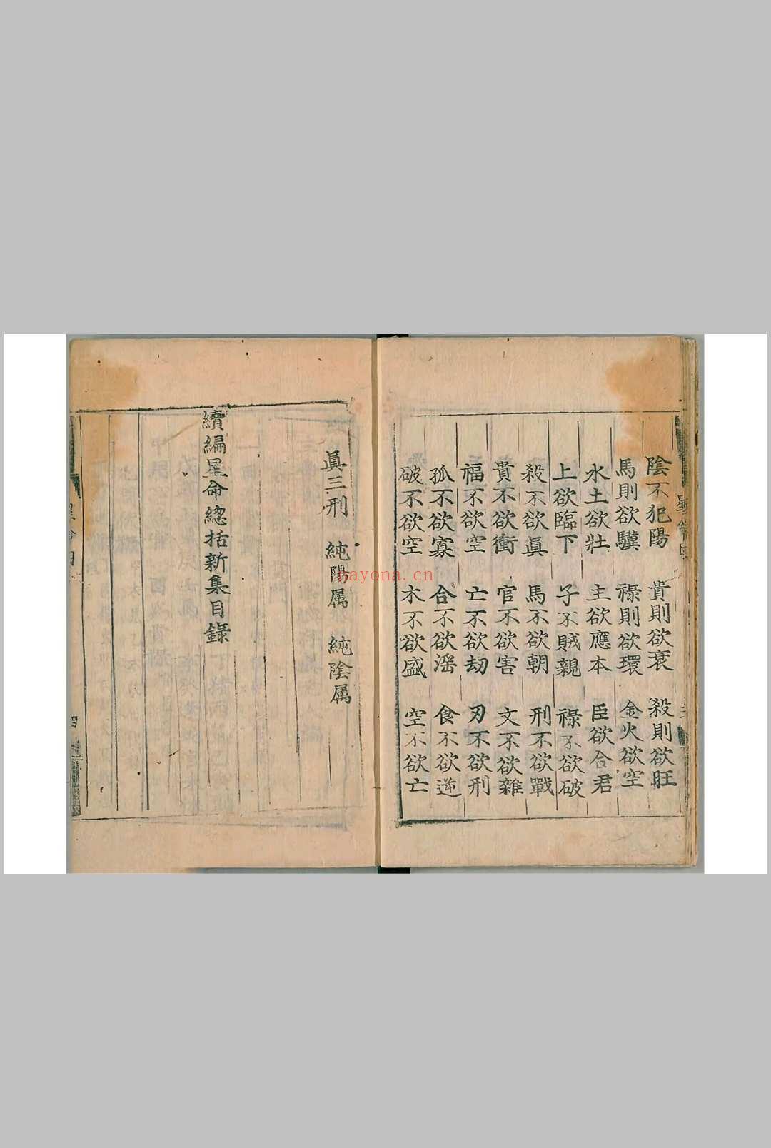 续编星命总括新集8卷