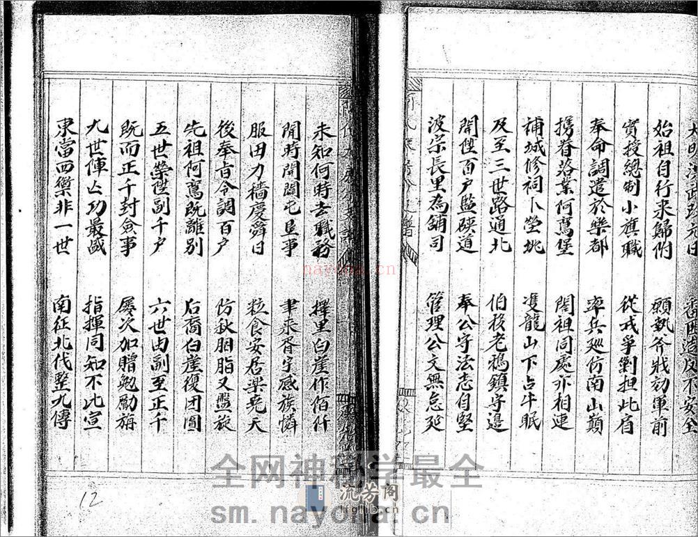 阿氏先世事略：共2卷 - 第12页预览图