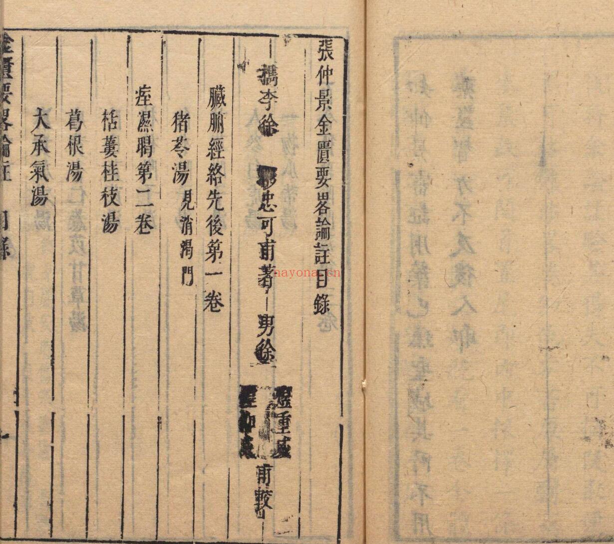 张仲景《金匮要略论注》