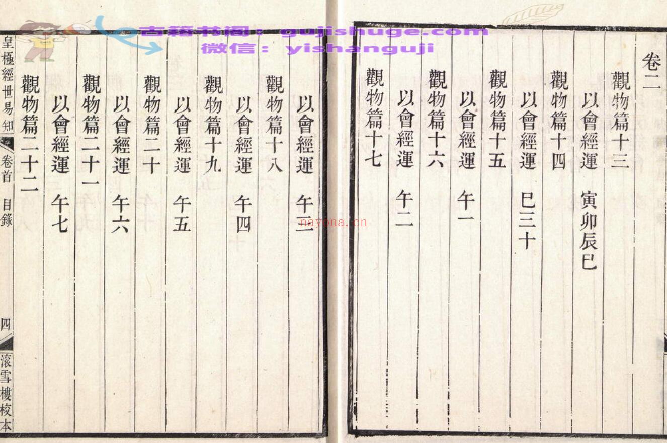 《皇极经世易知》4册 8卷