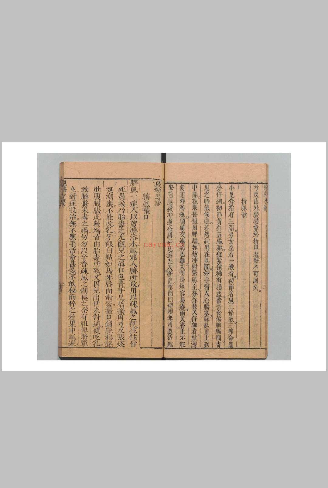 儿科方要 吴志中 吴元溟 明崇祯11年