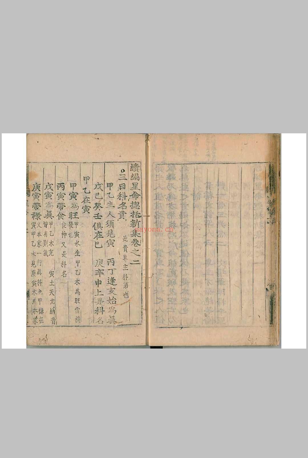 续编星命总括新集8卷