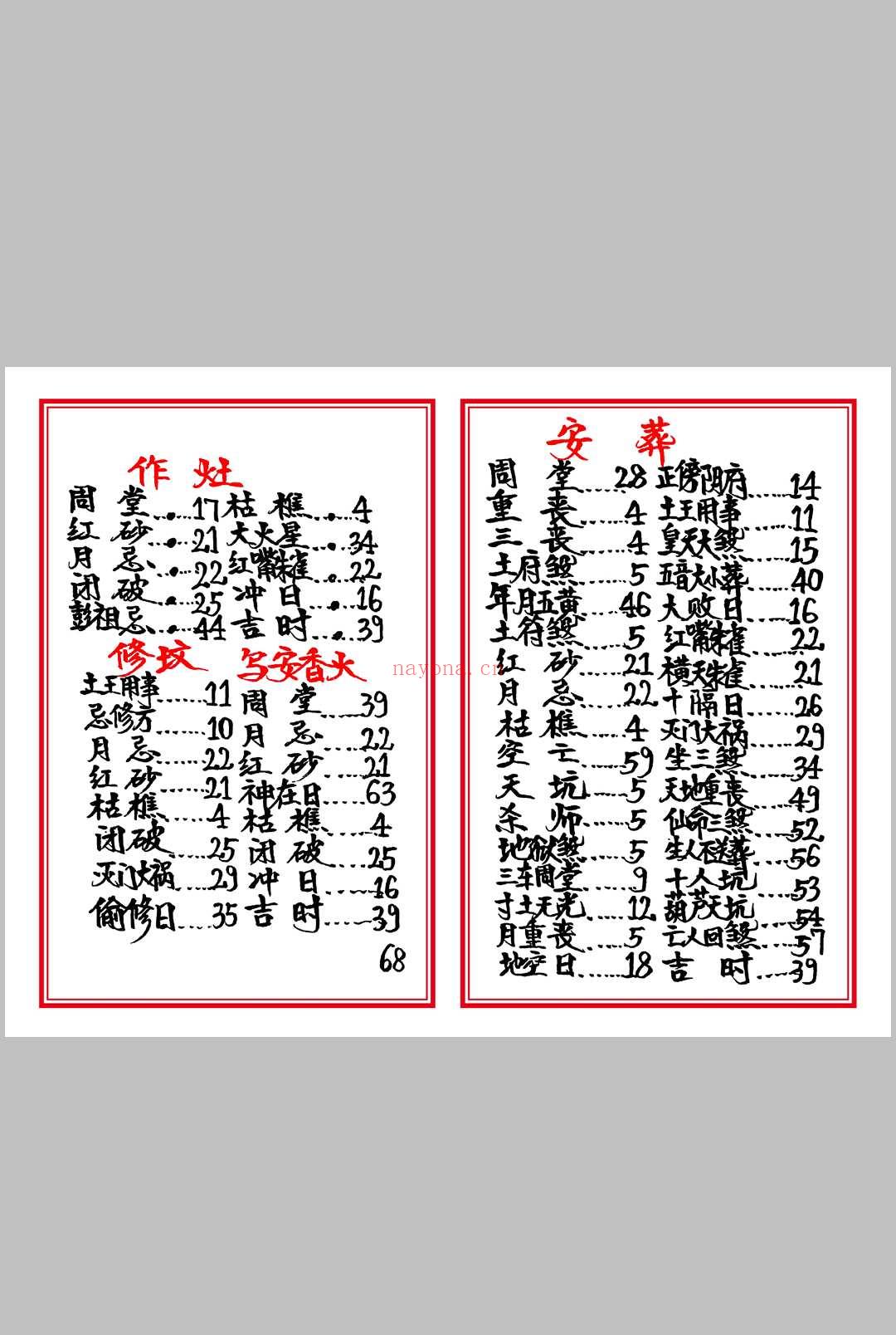 高级择日总册-彩色