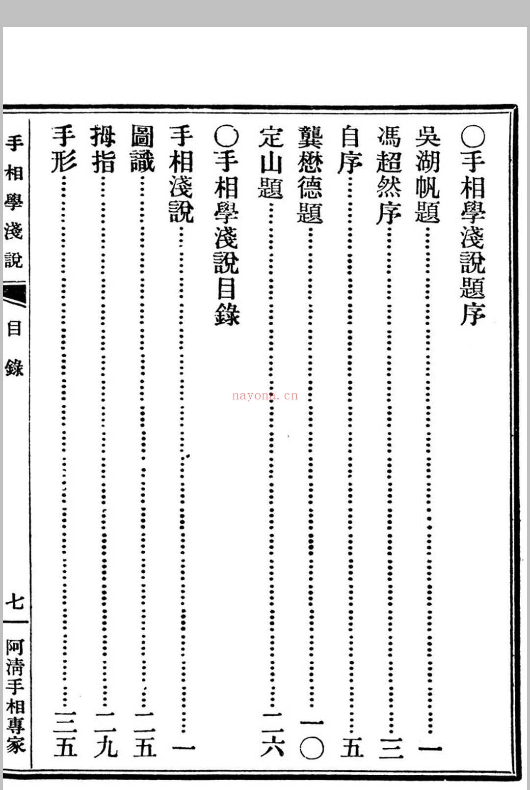 手相学浅说