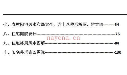 农村风水阳宅绝密培训资料