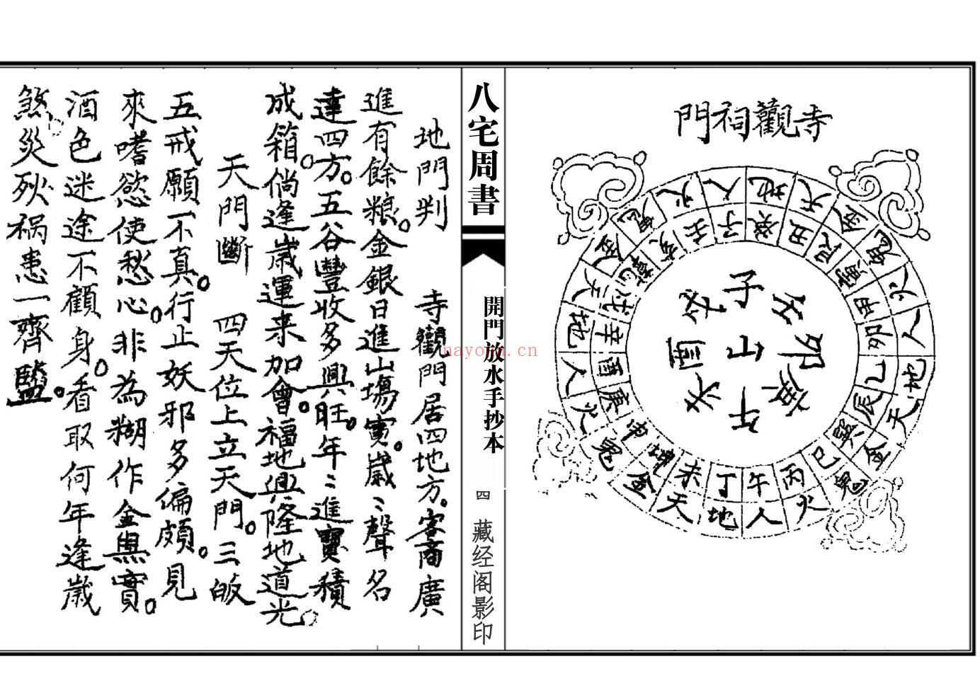 八宅周书（开门放水手抄本）