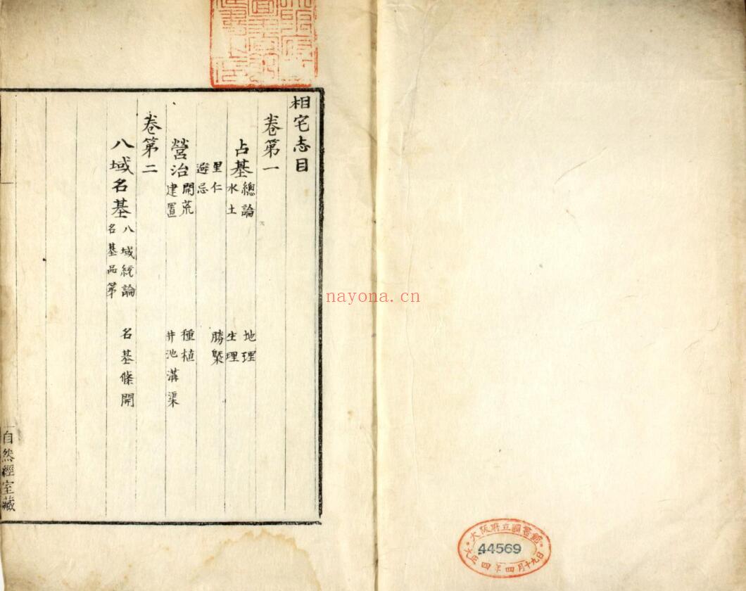 风水古籍《相宅志》 徐有榘