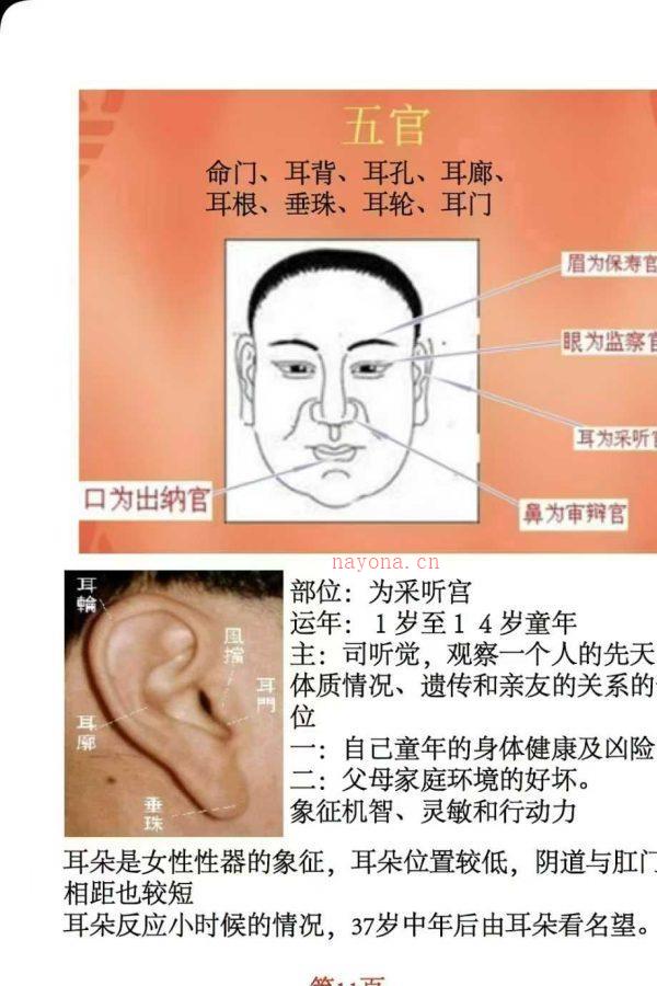 痣斑面相秘笈《痣斑纹相风水全书》PDF文档510页