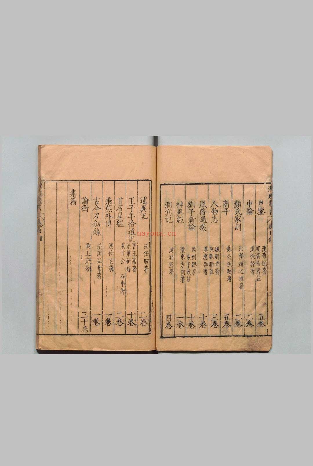 汉魏丛书 三十八种本 程荣,明万历20年