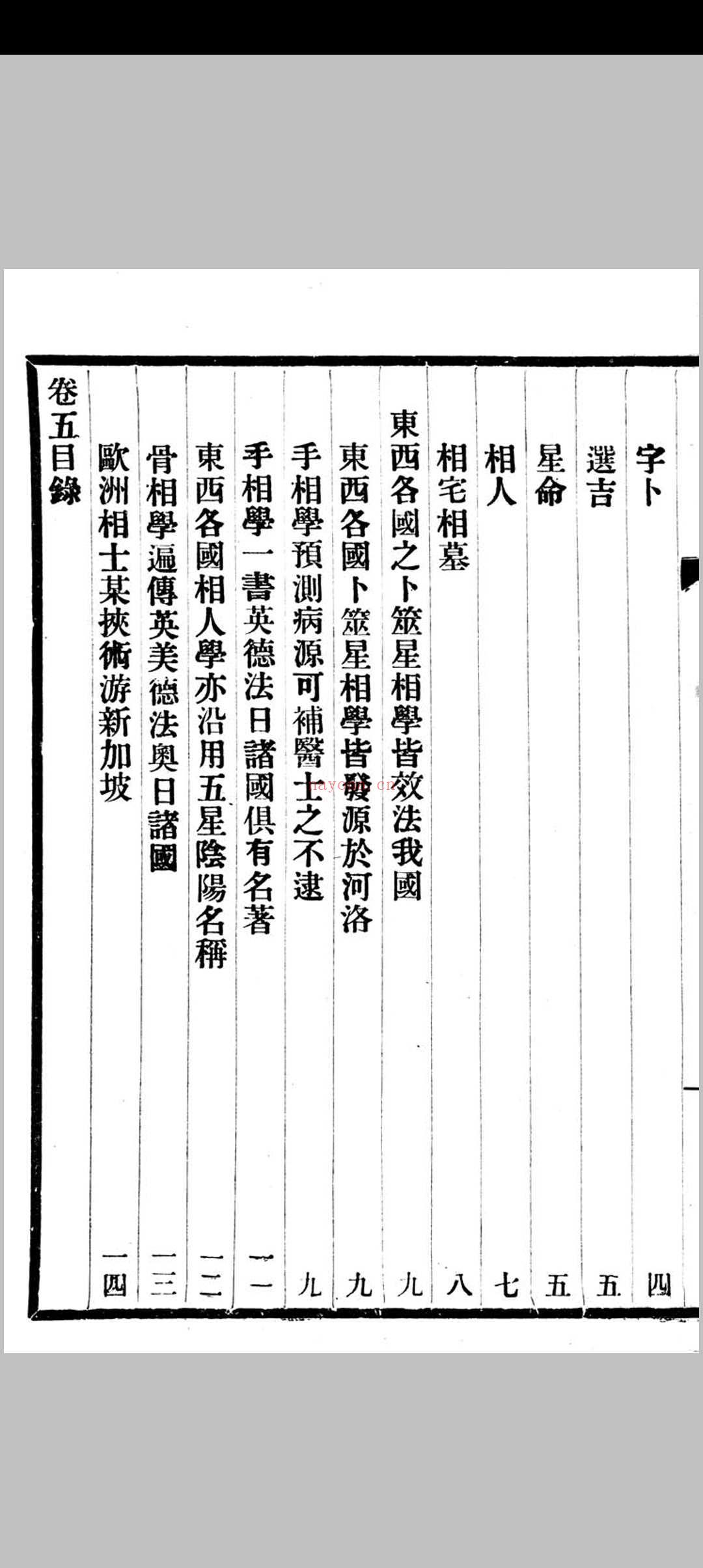 述卜筮星相学