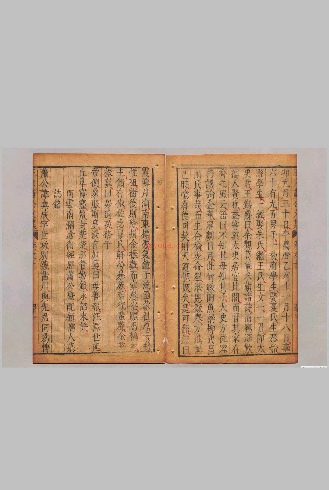 王文肃公文集 55卷 王锡爵 王时敏 明万历43年