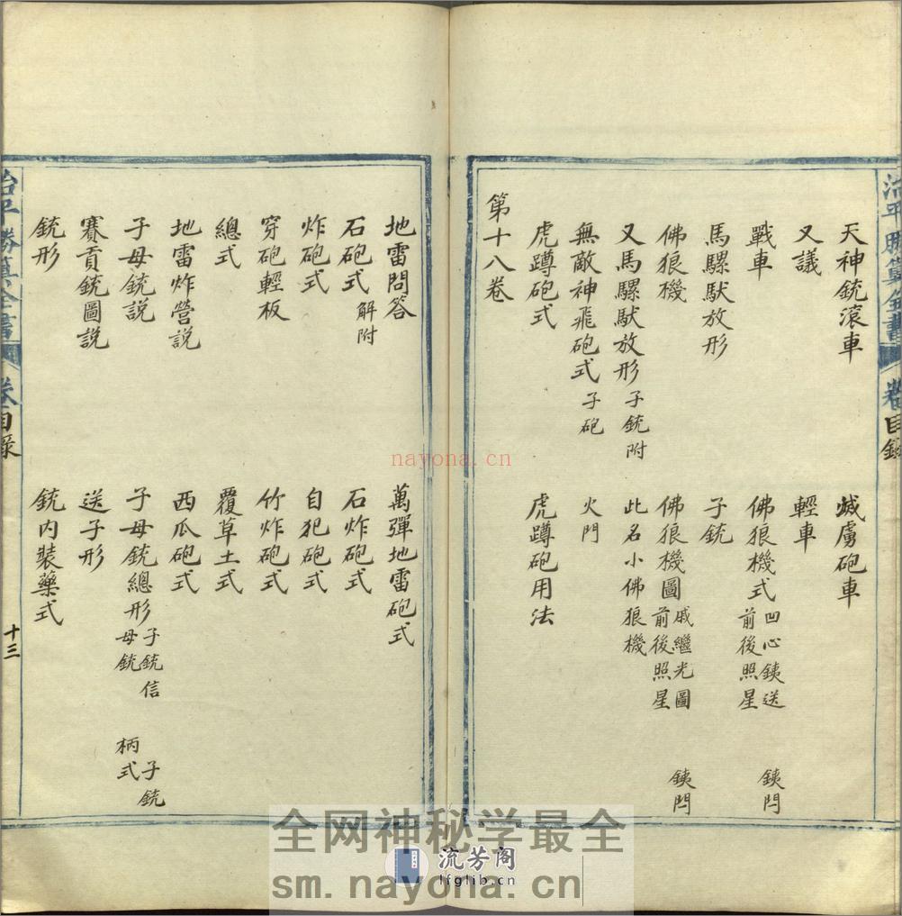 治平胜算全书.二十八卷.传清.年羹尧.辑.清代墨书彩绘本 - 第19页预览图