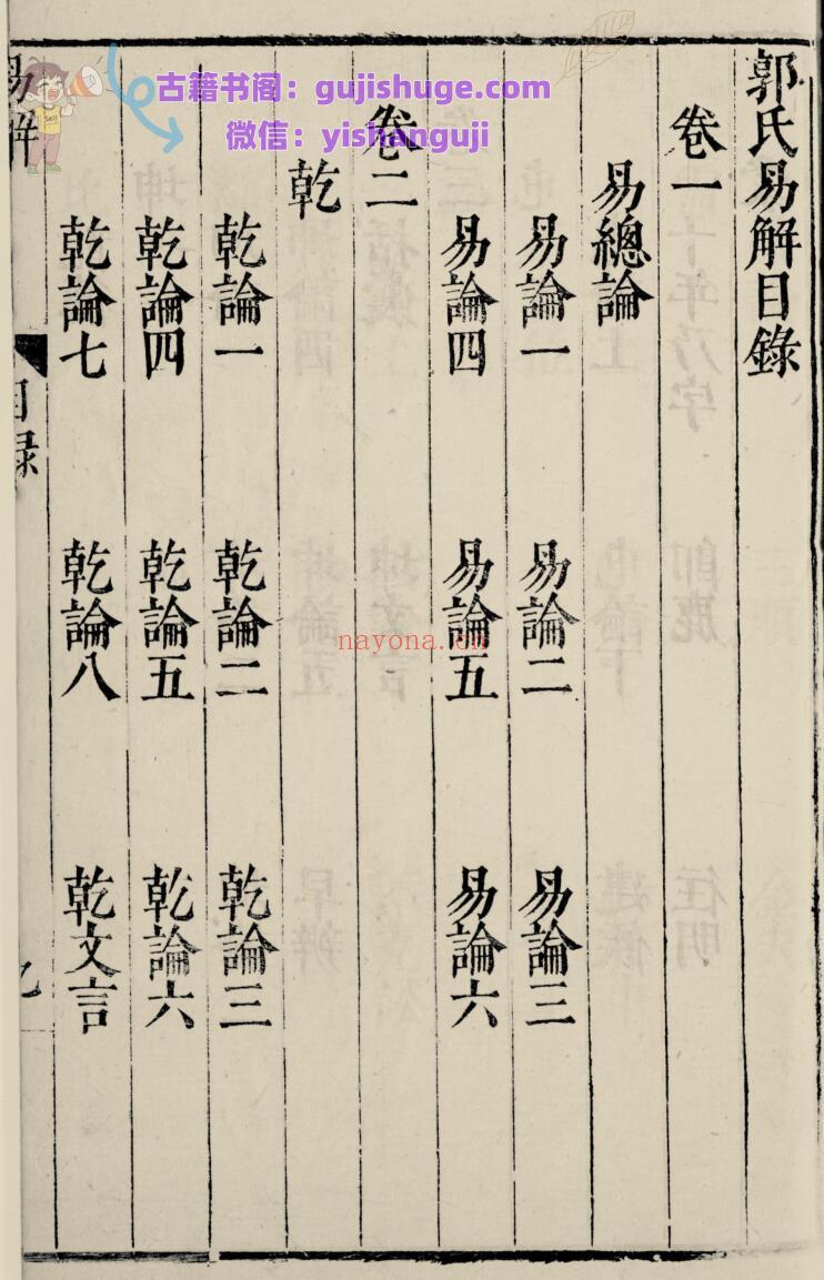 《郭氏易解》十五卷.明.郭子章着.明万历四十六年刊本 230页双页版