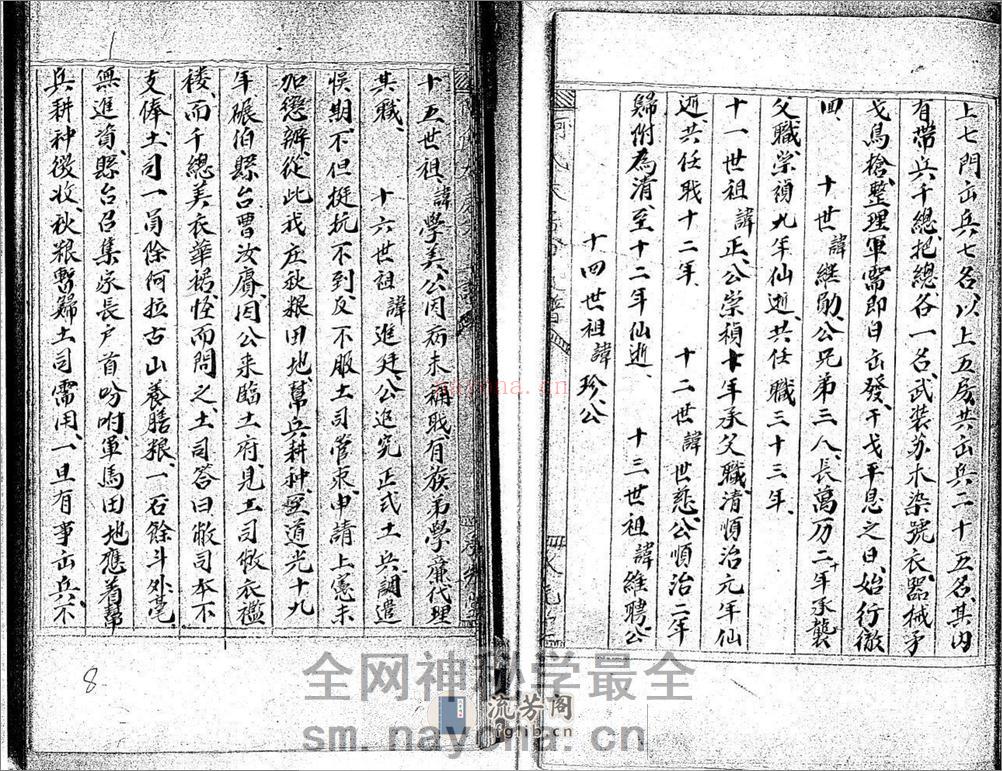 阿氏先世事略：共2卷 - 第8页预览图