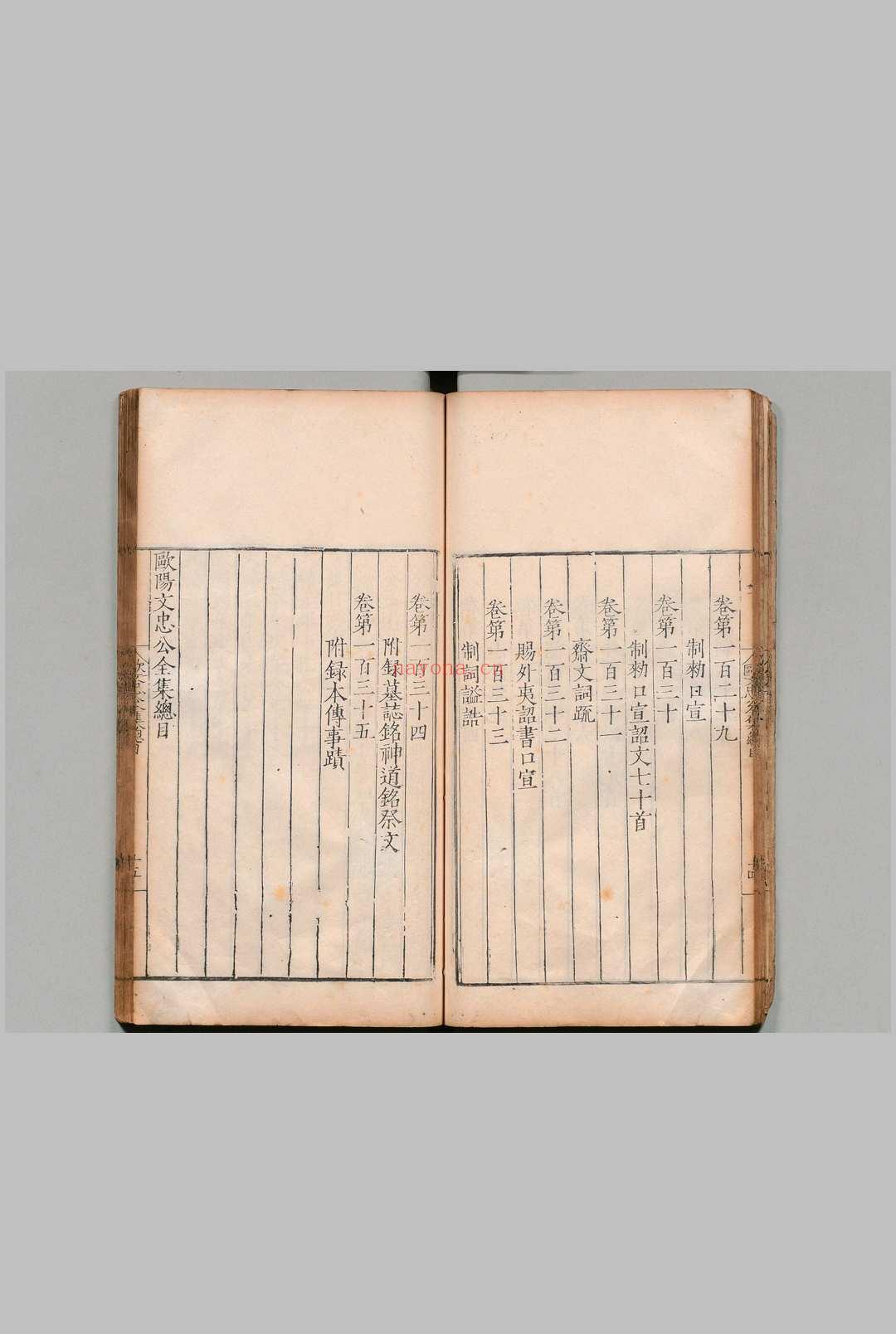欧阳文忠公全集 135卷 欧阳修(宋)陈珊(明)明嘉靖34年