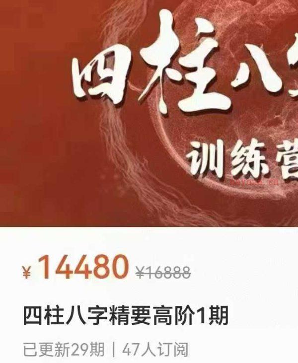 24年仪山老师四柱八字精要+高阶课1期+进阶课1期  视频大合集