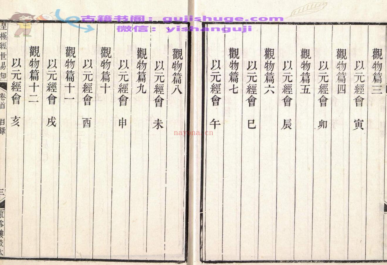《皇极经世易知》4册 8卷