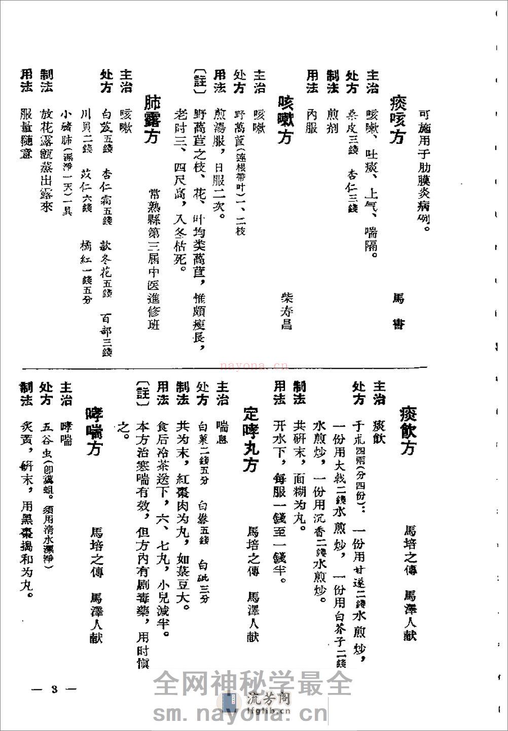 江苏1956中医秘方验方汇编 第一集 - 第20页预览图