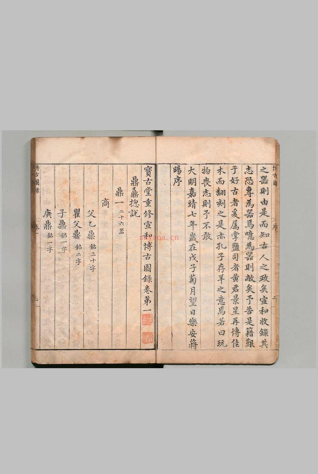 宝古堂重修宣和博古图录 30卷 王黼(宋),明万历31年