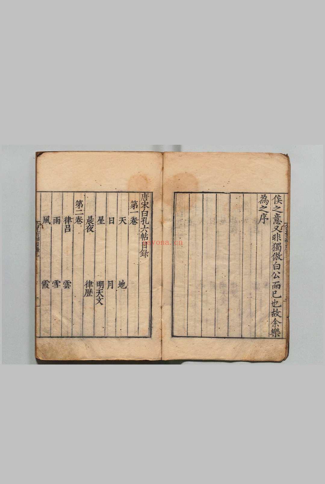 唐宋白孔六帖 100卷 目2卷 白居易(唐)宋孔(唐)刊本 ,明嘉靖间