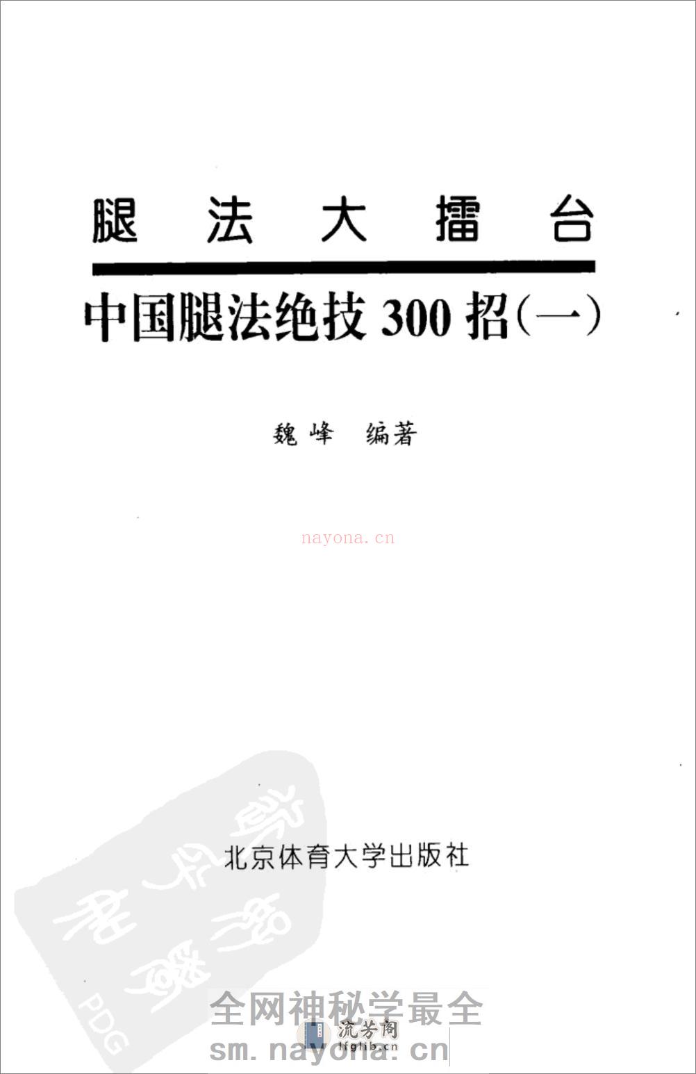 《腿法大擂台：中国腿法绝技300招（一）》魏峰 - 第2页预览图