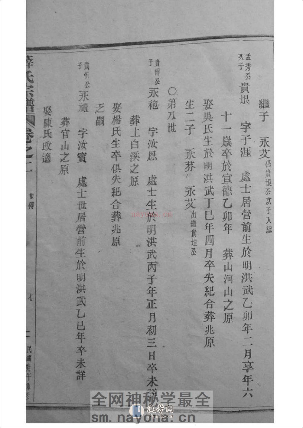 [浙江宁海]重修宁海市门薛氏大宗谱 - 第16页预览图