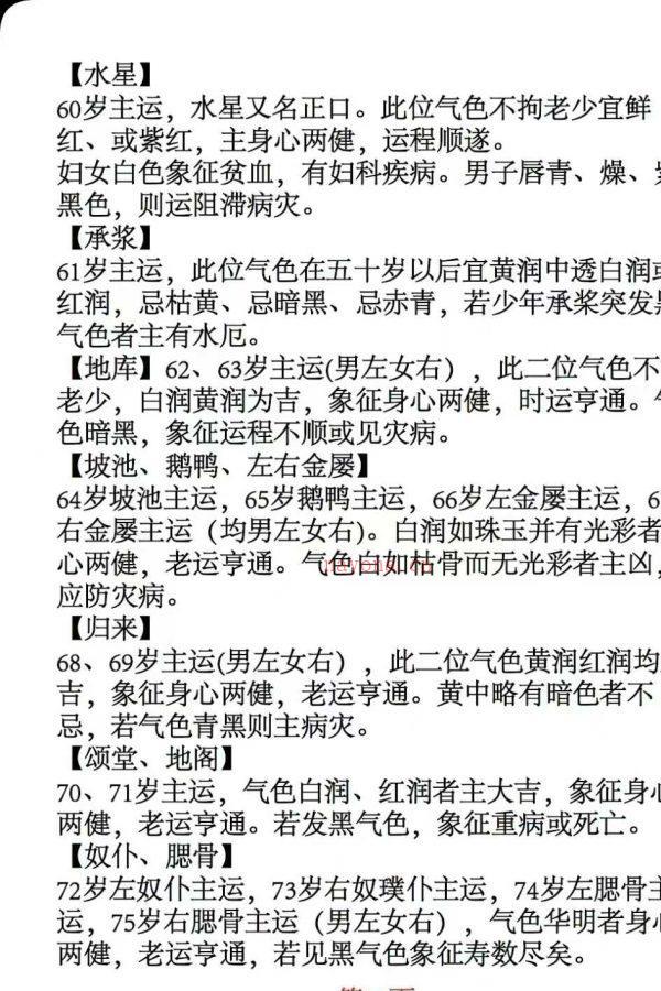 痣斑面相秘笈《痣斑纹相风水全书》PDF文档510页