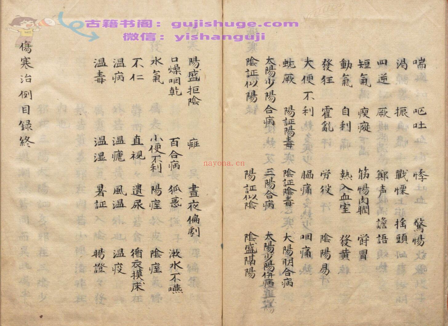 伤寒治例 刘纯（明）