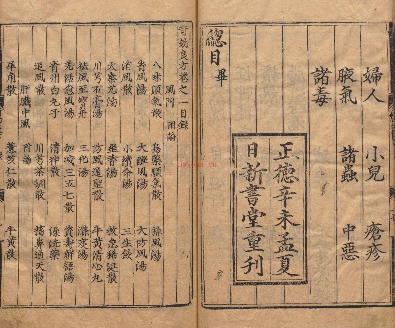 奇効良方 69卷 方贤 杨文翰 ,明成化7年
