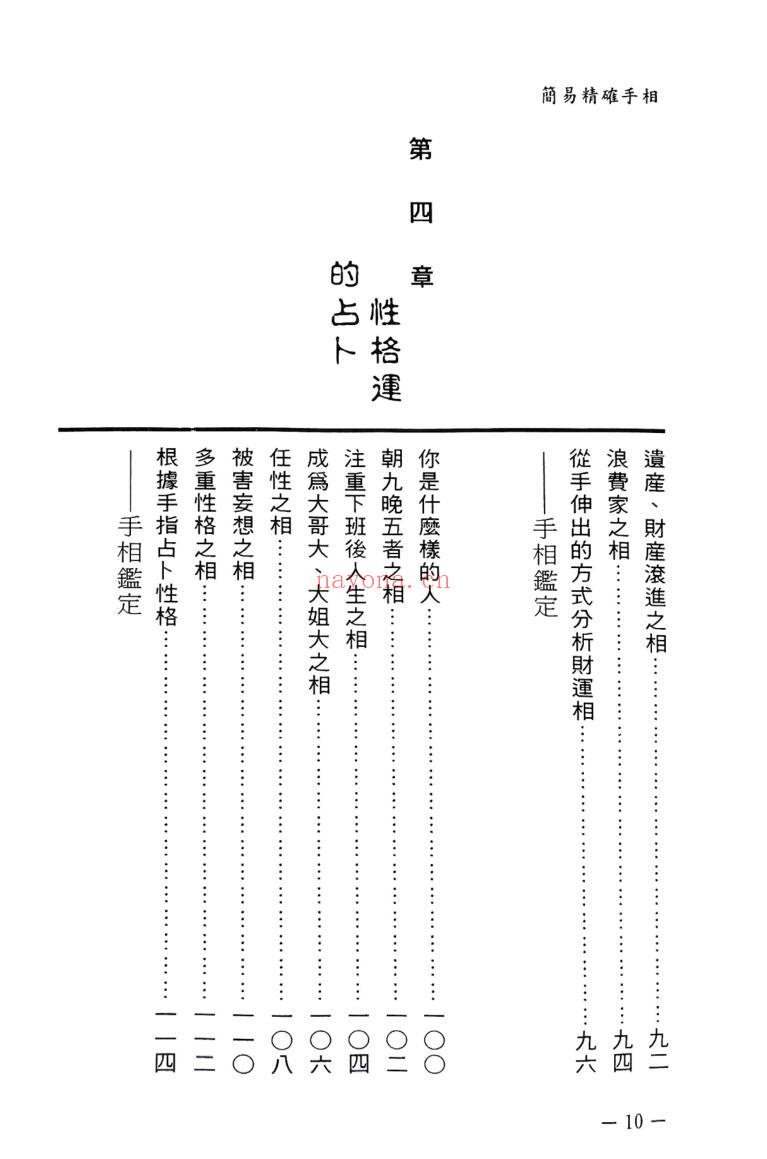 《简易精确手相》