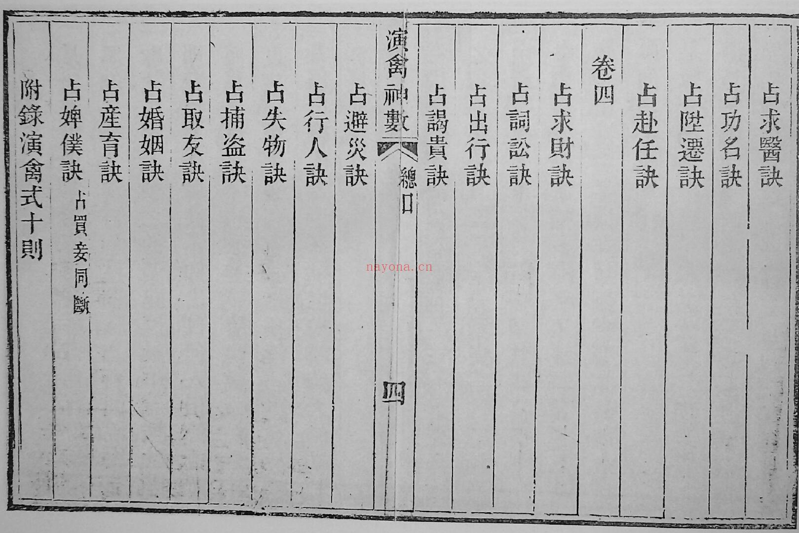 演禽神数（雪庐翁）