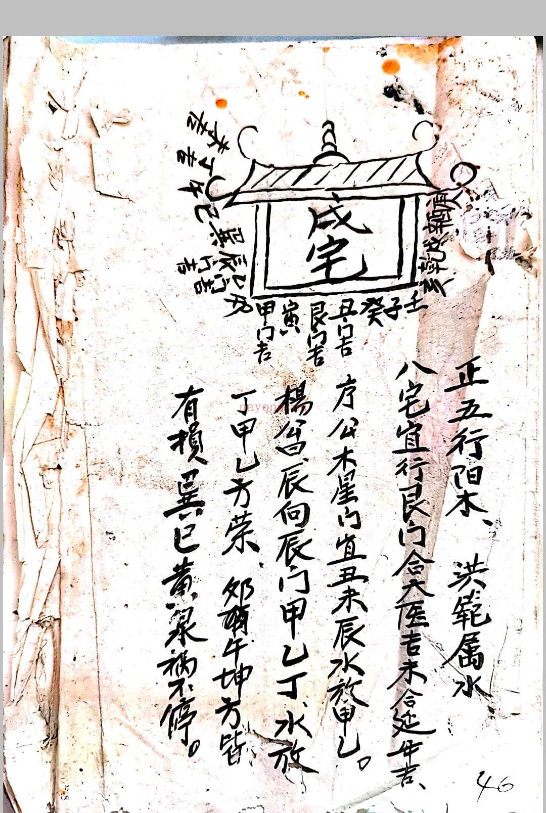 杨公秘授修造坟宅吉凶.图诀