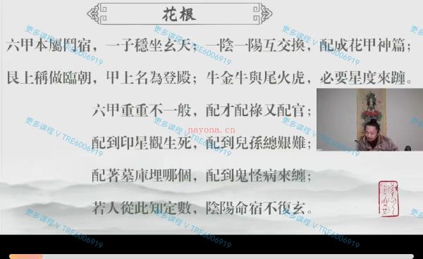 (盲派八字)灯明易海《盲派八字探秘花根赋》20集 盲派命理 视频课程