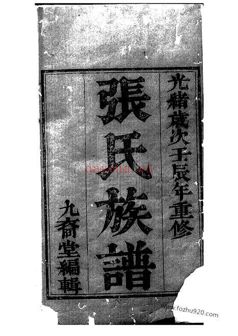 【如皋张氏族谱】十一卷_首一卷_N0490.pdf