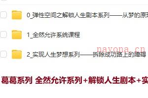 葛葛系列 全然允许系列+解锁人生剧本+实现人生梦想 三套课程合集插图