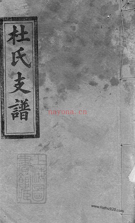 【杜氏五修支谱】（益阳家谱）_N5879.pdf